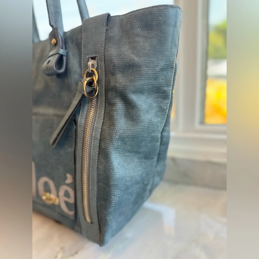 Chloe Blue Tote Bag - Picture 5 of 16